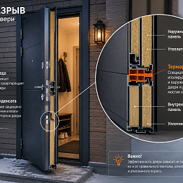 Что такое терморазрыв во входной двери и как он работает